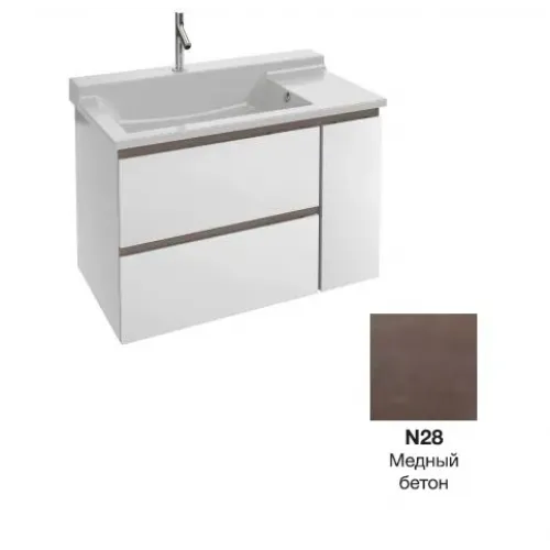 Модуль под раковину Soprano 76х53,5х63,4 см, 2 ящика + 1 дверца, медный бетон EB1330-N28 Jacob Delafon