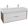 Модуль под раковину Vivienne 119,9х45,2х45,2 см, 2 ящика, корпус дуб давос натуральный/ фасад белый глянцевый EB1669-E75-J5 Jacob Delafon