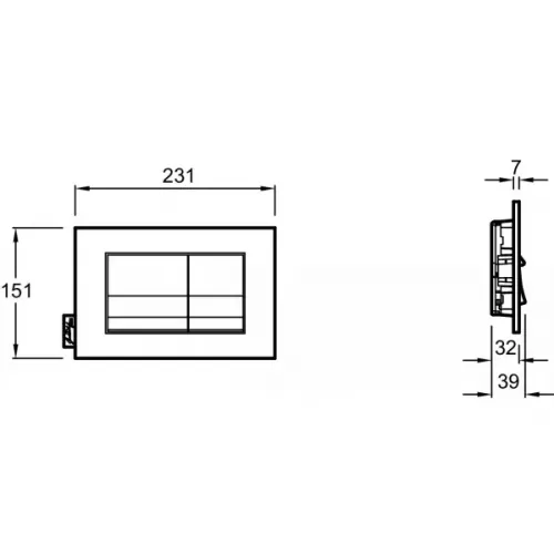 Клавиша смыва клавиши выступающие, пластик, механическая, белая E20858-00 Jacob Delafon