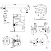 Комплект для душа Plumberia Selection IXO KITZXOT18CR53