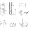 Комплект унитаза с инсталляцией Struktura инсталляция ширина 30 см, клавиша хром, с микролифтом, быстросъемное E21754RU-00 Jacob Delafon