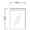 Зеркало 50х65 см, с подсветкой, с подогревом EB1410-NF Jacob Delafon