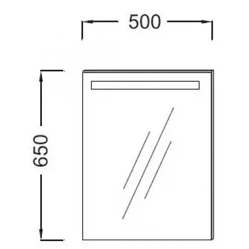 Зеркало 50х65 см, с подсветкой, с подогревом EB1410-NF Jacob Delafon