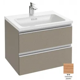 Модуль под раковину Vox 60х46х45,2 см, ореховое дерево, с 2 ящиками, встроенные ручки EB2030-RA-E16 Jacob Delafon