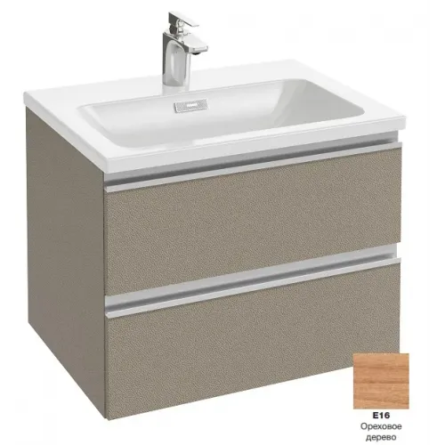 Модуль под раковину Vox 60х46х45,2 см, ореховое дерево, с 2 ящиками, встроенные ручки EB2030-RA-E16 Jacob Delafon