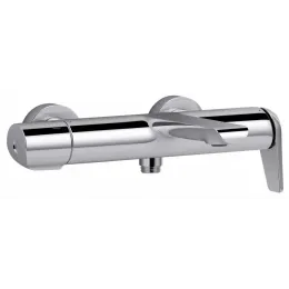 Настенный смеситель Avid полированный, неповоротный излив, с выходом на душ (без лейки), никель E97369-BN Jacob Delafon