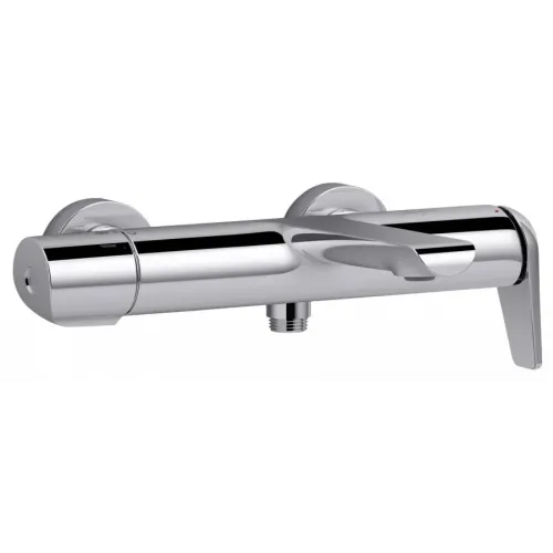 Настенный смеситель Avid полированный, неповоротный излив, с выходом на душ (без лейки), никель E97369-BN Jacob Delafon