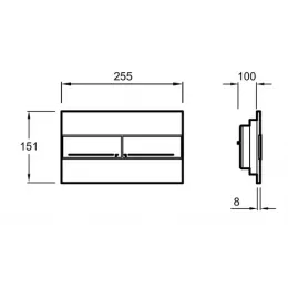 Комплект унитаза с инсталляцией Odeon Rive Gauche глубина унитаза 54см, клавиша белая, с микролифтом, безободковый OdeonE29025-NF+E4316-CP Jacob Delafon
