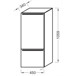 Шкаф Ove 45х34х105,9 см EB529G-HU Jacob Delafon
