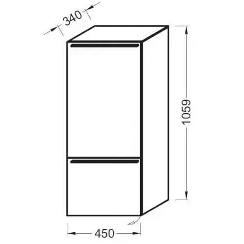 Шкаф Ove 45х34х105,9 см EB529G-HU Jacob Delafon