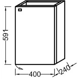 Модуль под раковину Pop laminar 40х24х59,1 см, шарниры справа, сливовый глянцевый EB286-F26 Jacob Delafon
