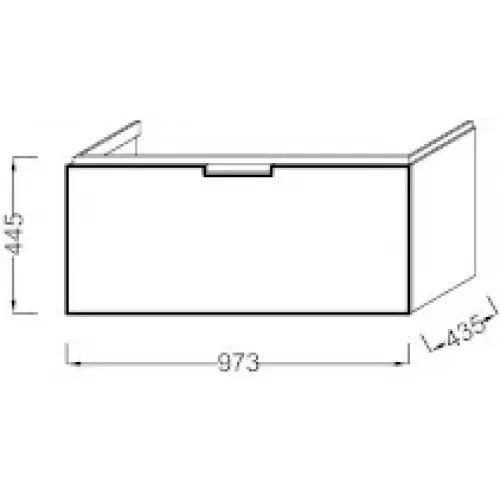 Комплект мебели для ванной Reve 100 см, черный блестящий, с подсветкой, подвесной монтаж E4801-00+EB576-NF+EB1132-R-274 Jacob Delafon