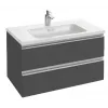 Модуль под раковину Vox 80х46х45 см, серый антрацит лак, 2 ящика, встроенные ручки EB2028-RA-442 Jacob Delafon