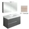Комплект мебели для ванной Odeon Up 105 см, серый дуб меламин, 2 выдвижных ящика, 1 дверца, с подсветкой, с подсветкой, подвесной монтаж E4732-00+EB787RU-E71+EB891-E71 Jacob Delafon