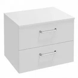 Тумба для ванной Vox 2 ящика, белая, угловые ручки, подвесной монтаж 60х46 см EB2062-R3-N18 Jacob Delafon