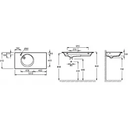Мебельная раковина Odeon Rive Gauche 101х51,2 см EXAU112-Z-00 Jacob Delafon
