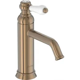 Смеситель для умывальника Louise матовое, неповоротный излив, золото, без донного клапана E24360-BCN Jacob Delafon