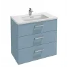 Модуль под раковину Vox 80х46х73,4 см, 3 ящика, глянцевый аквамарин, прямоугольные ручки EB2098-R2-G91 Jacob Delafon