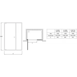 Душевая дверь Serenity 100х190 см, распашная, 6 мм E14P100-GA Jacob Delafon