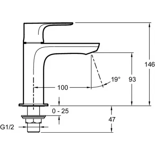 Кран для раковины Aleo+ E72326-CP Jacob Delafon