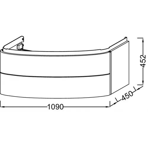 Модуль под раковину Presqu'ile 109х45х45,2 см, 2 ящика, бежевый глянцевый EB1105-R-G97 Jacob Delafon