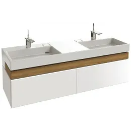 Модуль под раковину Terrace 150х48х38 см, белый блестящий, верхний ящик из цельного дерева, система push-to-open EB1189-G1C Jacob Delafon