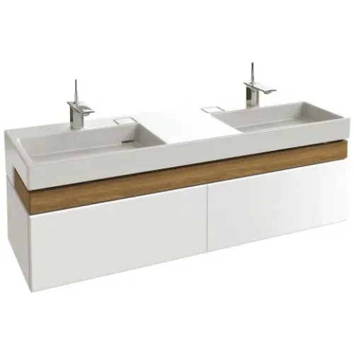 Модуль под раковину Terrace 150х48х38 см, белый блестящий, верхний ящик из цельного дерева, система push-to-open EB1189-G1C Jacob Delafon