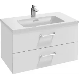 Модуль с раковиной Vox 80 см, белый блестящий, изогнутые ручки, подвесной монтаж EXAE112-Z-00+EB2078-R1-G1C Jacob Delafon