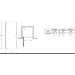 Душевая дверь Serenity 90х190 см, 6 мм E14P90-GA Jacob Delafon