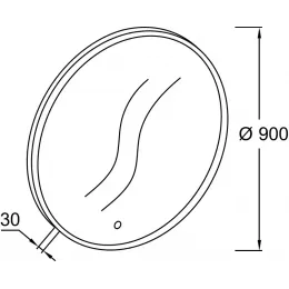 Зеркало Odeon Rive Gauche 90х90 см, антипар, с подсветкой EB1456-NF Jacob Delafon