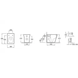 Приставной унитаз Reve 36,5х56 см, с сиденьем E4813-00 Jacob Delafon