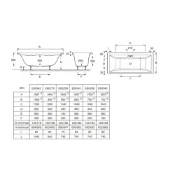 Акриловая ванна Evok 170х75 см, глубокая E60268-00 Jacob Delafon