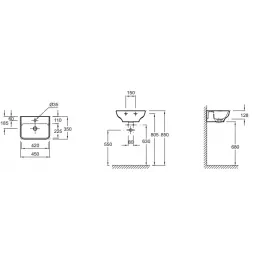 Подвесная раковина Struktura 45х35х13 см, санфарфор EGH111-Z-00 Jacob Delafon