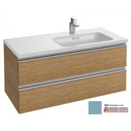 Модуль под раковину Vox 100х46х45,2 см, матовый аквамарин, 2 выдвижных ящика, встроенные ручки EB2026-RA-M43 Jacob Delafon