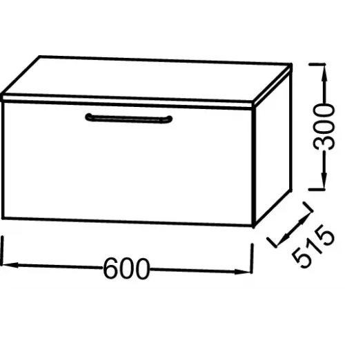 Тумба для ванной Odeon Rive Gauche 1 ящик, пепельный сатин, ручка хром, подвесной монтаж 60х51,5 см EB2537-R5-S46 Jacob Delafon