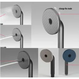 Душевая лейка Nouvelle Vague синий/черный матовый, 2 режима, чёрный цвет, без шланга E27796-BLE-BLV Jacob Delafon