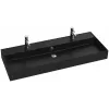 Подвесная раковина Vivienne 120х46,6х12 см, 1 чаша, чёрная матовая, санфарфор, двойная EXBK112-NGM Jacob Delafon