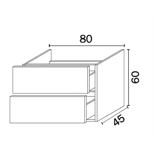 Тумба под раковину INDA Piccadilly 80 B174050LCMG