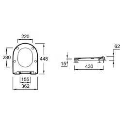 Комплект унитаза с инсталляцией Odeon Rive Gauche глубина унитаза 54см, клавиша белая, с микролифтом, безободковый OdeonE29025-NF+E4316-CP Jacob Delafon