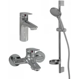 Комплект смесителей Elite для раковины, для ванны и душа, душевой гарнитур E32911RU-CP Jacob Delafon