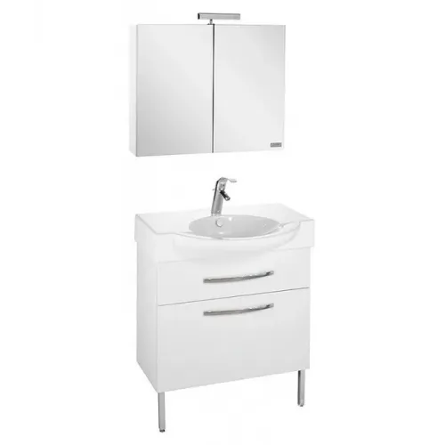 Комплект мебели для ванной Presqu'ile 80 см, белый, с подсветкой, подвесной монтаж E1343-00+EB927-J5+EB928-J5 Jacob Delafon