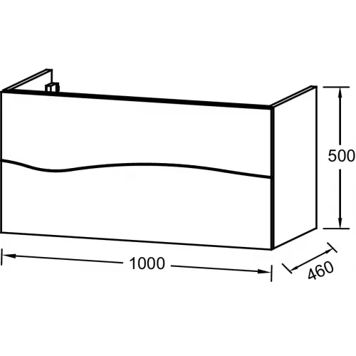 Модуль под раковину Sherwood 100х46х50 см, натуральный дуб, система push-to-open EB1833RU-P6 Jacob Delafon