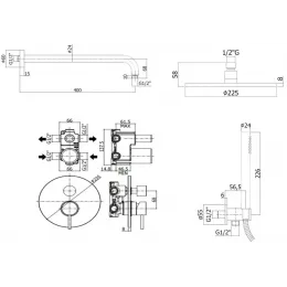Комплект смесителей PAFFONI Light KITLIG018NO