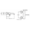 Настенный смеситель Stillness с выходом на душ (без лейки), неповоротный излив E12778-4-CP Jacob Delafon