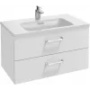 Модуль с раковиной Vox 80 см, 2 ящика, плавное закрывание, раковина-столешница, подвесная, белый, с ручками, подвесной монтаж EB2078-R1-N18+EXAE112-Z-00 Jacob Delafon