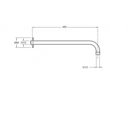 Настенный кронштейн для верхнего душа 40 E10039-CP Jacob Delafon
