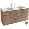 Модуль под раковину Odeon Rive Gauche 120х50,8х56,8 см, 3 ящика, дуб табак, ручки хром EB2545-R5-E52 Jacob Delafon