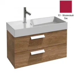 Модуль с раковиной Rythmik 80 см, малиновый блестящий, с 1 отверстием под смеситель, подвесной монтаж EXP112-Z-00+EB1302-R3 Jacob Delafon