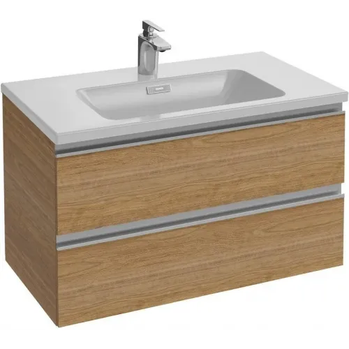 Модуль под раковину Vox 80х46х45,2 см, ореховое дерево, 2 ящика, встроенные ручки EB2028-RA-E16 Jacob Delafon