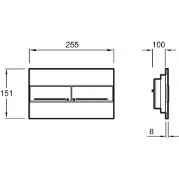 Клавиша смыва Hors collection пластик, механическая, хром E75546-CP Jacob Delafon